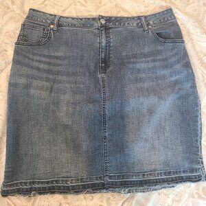 Woman Within released hem style denim skirt EUC Size 20W